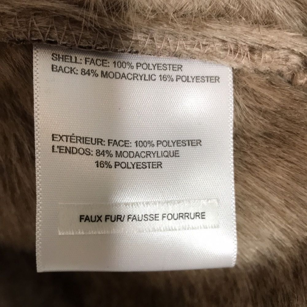 NWOT Laundry by Shelli Segal Faux Suede Faux Fur Waterfall Jacket Size Medium - Picture 14 of 15